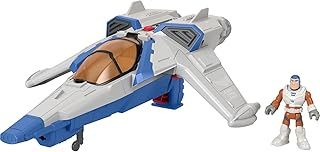 Imaginext Spaceship Toy Disney and Pixar Lightyear Lights & Sounds XL-15 with Buzz Lightyear Figure for Preschool Kids Ages 3+ Years, HGT26