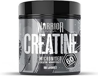 Warrior Creatine Monohydrate Powder – Micronised for Easy Mixing and Consumption – Proven to Improve Physical Performance / Recovery, 5g Servings (Unflavoured, 300g)