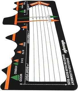 chiwanji Golf Practice Swing Mat, Golf Swing Trainer Beginner Position Assist Pads Golf Training Aid Pad for Indoor Outdoor Golf Club Equipment