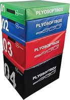 Plyo Box Set of 4 - Soft Plyometric Boxes in Green, Blue, Red and Black - 15cm, 30cm, 45cm, 60cm Heights - Calisthenics Equipment for Strength Training, Aerobic Fitness and Home Gyms