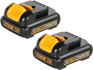 Geelink 2Pack 3.0Ah 10.8V/12V Li-ion Battery DCB127 Replacement for Dewalt DCB124-XJ DCB120 DCB123 DCB127 DCB122 DCB124 DCB121