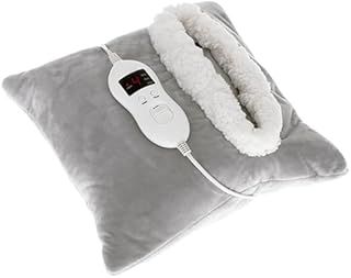 Marco Paul Electric Heated Cushion with Fleece Pocket, Heat Pads for Neck and Shoulder Pain Relief, Hand Warmer and Foot Warmer. Sofa Cushion with Heat Pads for Back Pain Relief (Heated Pillow)
