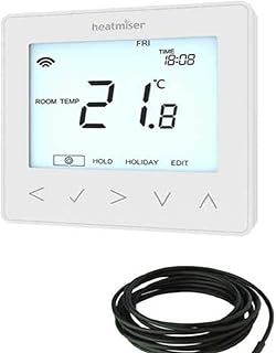 Kudos-Trading - Heatmiser Neo-E Smart Stat Electric Underfloor Heating Thermostat Works with NeoHub Gen 2 Giving Interface with Apple, Alexa & Google Giving Smart Controls.