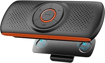 Bluetooth Car Speakerphone Sun Visor Bluetooth 4.2 Handsfree Car Kit Audio Speakerphone TF Music Player Wireless Sun Visor Player Multifunction Stereo Music Speaker Dual Link Connectivity