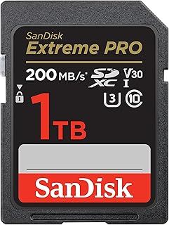 SanDisk 1TB Extreme PRO SDXC card, SD Card, V30 Memory Card, V30 up to 200 MB/s, RescuePro Deluxe data recovery software, SanDisk QuickFlow-Technology, UHS-I, Class 10, U3,