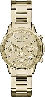 Armani Exchange Watch for Women, Chronograph Movement and 36mm Case Size with Stainless Steel, Leather or Silicone Strap