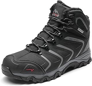 NORTIV 8 Men's Ankle High Waterproof Hiking Boots Backpacking Trekking Trails Shoes