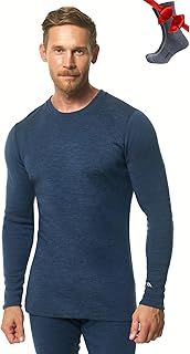 Merino.tech Merino Wool Base Layer Men - 100% Merino Wool Long Sleeve Thermal Shirts Lightweight, Midweight, Heavyweight