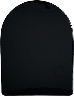 Premium D Shape Thermoplastic Toilet Seat - Soft Close - Hardwearing Seat with One Button Hinge Release - Click, Lift & Clean Technology - Top and Bottom Fittings (Black D Shape)