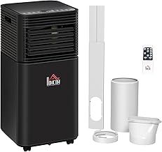 HOMCOM 8000 BTU 4-In-1 Portable Air Conditioner Unit Cooling Dehumidifying Ventilating for Room up to 15m², with Fan, Remote, 24H Timer, Window Mount Kit, R290, A Energy Efficiency