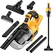 Cordless Vacuum for De-Walt 20V Battery, 5 in 1 Handheld Electric Vacuum Cleaner with 500W Powerful Motor, 46 CFM Portable Hand Vacuum with Filtration HEPA for Floor, Carpet, Car (Not include Battery)