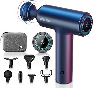 arboleaf Massage Gun Deep Tissue, 6 Speeds Muscle Massage Gun Sports Massager Gun with Case and Type-C Charging, Powerful Percussion Massager Gun for Home Gym Office Muscle Pain Relief