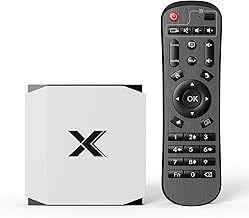 Android TV Box Quad-Core 4GB RAM 32GB ROM, Smart TV Box Connexion HDMI 4k@60Hz 2.4G/5G, TV Box Android OS with Dual WIFI RJ-45 Bluetooth 5.0 Android Box with USB Media Player