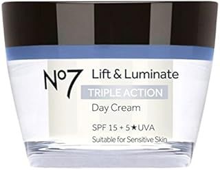Boots No7 Lift & Luminate TRIPLE ACTION Day Cream 50ml 15 SPF + 5*UVA - Suitable for sensitive skin