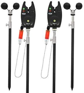 NGT Carp Fishing 4x Black 30-50cm Banksticks + 2x Bite Alarms & Rod Rests Tackle