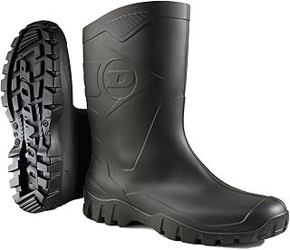 DUNLOP Flying Dee - Protective Footwear Unisex Calf Length PVC Short Wellington Boots, 100% Waterproof and Chemical Resistant