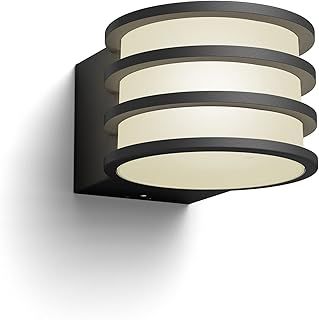 Philips Hue Lucca White LED Smart Outdoor Wall Light, Works with Alexa, Google Assistant and Apple HomeKit