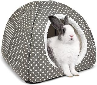 Rabbit Hideout Large Bunny Bed Washable Rabbit House and Hideout Fleece Guinea Pig Hiding Hut for Indoor Bunnies Small Animal Hideaway