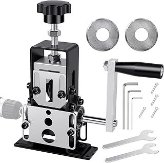Copper Wire Stripper Machine with 2 Blades - Manual Electric Drill Operation, Cable Stripper Tool with Hand Crank for 1-25mm Cable, Wire Stripping Tool for Scrap Copper Recycling