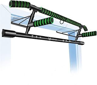 HAKENO Pull Up Bar Door Frame Fitness Chin-Up Bar for Home Gym Equipment, with Professional Training Suspension Strap Set