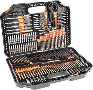 Terratek 246pc Combination Drill Bit Set, Includes HSS titanium twist bits, Masonry Bits, Wood Bits, Screwdriver Bits & More in storage case