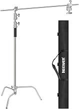 NEEWER 10 Feet/3 Meters C-Stand Light Stand with 4 Feet/1.2 Meters Extension Boom Arm, 2 Pieces Grip Head and Carry Bag for Photography Studio Video Reflector, Umbrella, Monolight, etc (Basic Version)