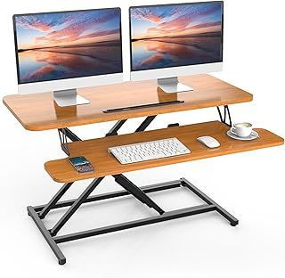 Standing Desk Converter, 22"/55cm Wide Height Adjustable Quick Sit to Stand Up Desk Riser