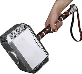 damdos Halloween Prop 44cm 1:1 Thor's Hammer Stormbreaker Thor Thunder Hammer PU Foam With Belt Cosplay Props Birthday Gifts