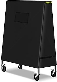 YALYAYA Table tennis cover,waterproof,protective,windproof, UV-resistant, heavy-duty 600D Oxford fabric, Dust-Proof Ping Pong Cover for outdoor/indoor/garden (165 X 70 X 185 cm) black (600D)