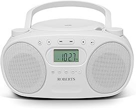 Roberts ZoomboxFM Stereo CD/FM/AM Portable Music Player - White