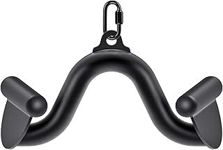 SELEWARE LAT Pull Down Bars Cable Machine Attachment Heavy Duty Steel Tubing Structure Home Gym Workout Attachments Triceps Press Down Bar for Cable Machine Back Strength Training V-Bar Rowing Set