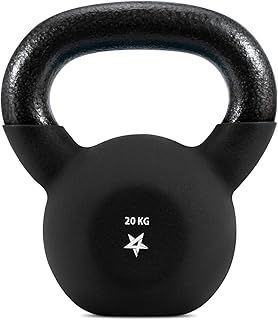 Yes4All 2-20kg Neoprene Coated Cast Iron Kettlebell, Kettle Bell Weight Sets for Home Gym Fitness & Weight Training - Multicolor Kettlebells