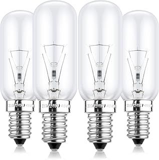 BROTOU Dimmable T25 40W Cooker Hood Bulb 4 Pack, E14 SES 220V-240V 380LM 2700K Warm White Incandescent Bulbs for Extractor Fan, Sewing Machine