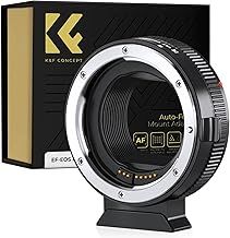K&F CONCEPT EF to EOS R Adapter, Auto Focus EF EF-S Lens to RF Mount Adapter with Removable Tripod Mount Compatible with Canon EF EF-S EOS RP R R6 R5 Cameras