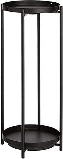 Amazon Basics Round Plant Stand made from Coated Steel for Indoor and Outdoor use, Black