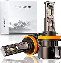 Upgrade H11 LED Headlight Bulb, 26000LM 400% Brighter Wireless, 6500K White Bright High or Low Beam H9 LED Bulb with Fan, Halogen Replacement, Plug and Play, Pack of 2 (H11/H9/H8)