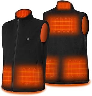 DR.PREPARE Heated Vest for Men Women, Unisex Warming Heated Fleece Vest, Lightweight USB Smart Electric Heated Jacket with Adjustable Size for Hiking Hunting (Battery Pack Not Included)