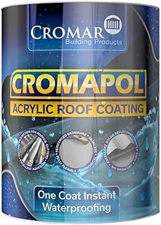 CROMAR Cromapol Acrylic Roof Coating Black – Fibre Reinforced Liquid Acrylic Waterproofing Solution | 1 KG