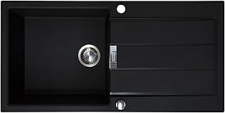 Franke Sirius S2D611CB 1.0 Bowl Tectonite Carbon Black Reversible Kitchen Sink