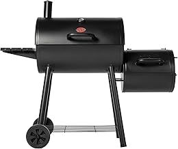 Char-Griller Smokin' Pro Charcoal Grill Offset Smoker, Black