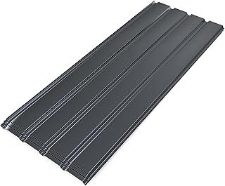Roof Sheets 12PCS, Roofing Tiles, Trapezoidal Color Steel Plate Cladding Galvanized Metal 115 * 45CM / 6㎡ 0.3MM for Replacing on Carport Canopy Greenhouse Billboard, Grey