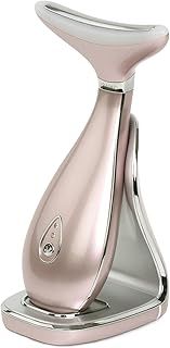 VRAIKO Lily Neck Face Massager, Face Sculpting Tool, Skin Rejuvenation Device with Thermal, Triple Action LED and Vibration, for Anti-Aging, Lifting and Tightening Sagging Skin (Rosegold)