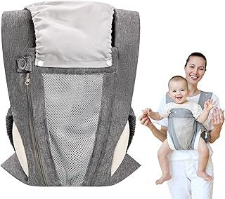 Baby Carrier - 4-in-1 Baby Carrier Newborn to Toddler, Baby Sling, Breathable Zipper & Belt, Adjustable Front and Back Baby Carrier for 7-40lbs Baby Carriers from Newborn