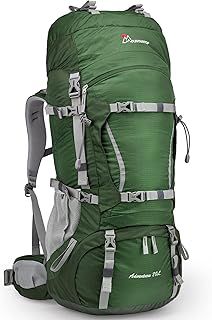 70L Hiking Backpack water-resistant Internal Frame Backpacks Large Trekking Mountaineering Rucksack with Rain Cover for Men Women Cover Outdoor