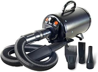 Gravitis 2800W Professional Pet Dryer - Quiet and Powerful Dog Grooming Tool with Adjustable Temperature, Multiple Nozzles, and Long Hose for Efficient Styling and Drying