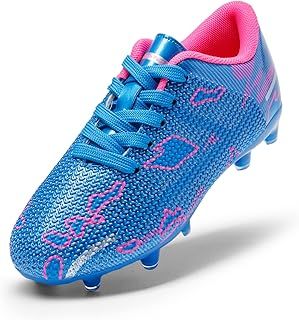 DREAM PAIRS Boots Shoes Kids Girls Soccer Athletics Training Sport Running Shoes Profession Competition Teenager Indoor Outdoor Cleats Sneakers for Unisex
