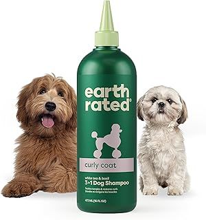 Earth Rated 3-in-1 Detangling Dog Shampoo and Conditioner, Deodorizing Oatmeal Shampoos for Dogs and Puppies, Great for Smelly Pets, White Tea and Basil Scent, 473 ml