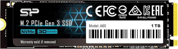 Silicon Power PCIe M.2 NVMe SSD 1TB Gen3x4 R/W up to 2, 200/1, 600MB/s internal SSD