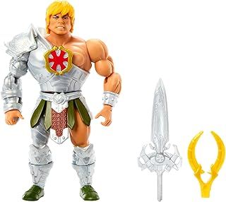Masters of the Universe Origins Action Figure, Rise of Snake Men Armor He-Man, Articulated Collectible MOTU Toy with Accessory and Mini Comic, HKM64