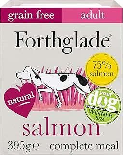 Forthglade Complete Natural Wet Dog Food - Grain Free Salmon (18 x 395 g) Trays